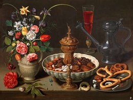 Still Life of Flowers and Dried Fruit 
