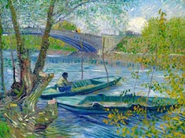 Fishing in Spring, the Pont de Clichy (Asnieres) 