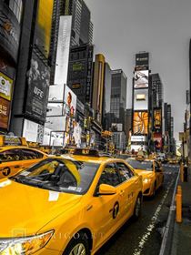 Cabs on Broadway, Times square, New York