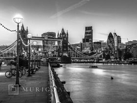 London Riverside Promenade with Tower bridge