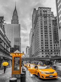 Cab on New York city street